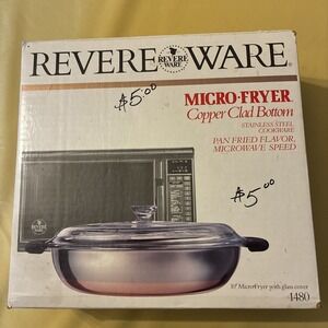Revere Ware 10in Micro Fryer Designed For Microwave New Old Stock In Box 1480